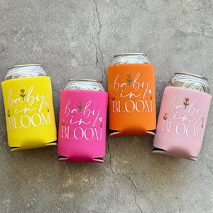 Baby in Bloom Baby Girl Shower Can Coolers Bright