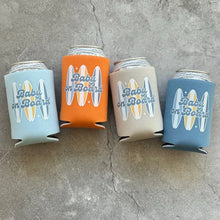 Load image into Gallery viewer, Baby on Board Retro Surfboard Baby Boy Baby Shower Can Coolers
