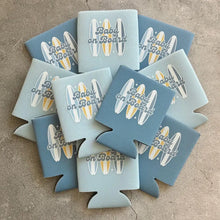 Load image into Gallery viewer, Baby on Board Retro Surfboard Baby Boy Baby Shower Can Coolers
