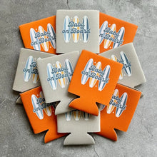 Load image into Gallery viewer, Baby on Board Retro Surfboard Baby Boy Baby Shower Can Coolers
