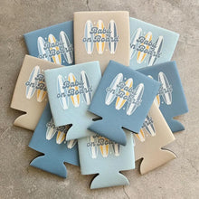 Load image into Gallery viewer, Baby on Board Retro Surfboard Baby Boy Baby Shower Can Coolers
