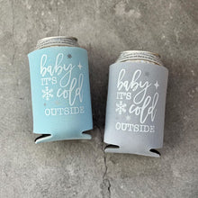 Load image into Gallery viewer, Baby It&#39;s Cold Outside Baby Shower Can Coolers Winter Christmas December January
