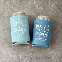 Load image into Gallery viewer, Baby It&#39;s Cold Outside Baby Shower Can Coolers Winter Christmas December January
