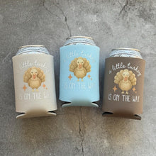 Load image into Gallery viewer, A Little Turkey Is On The Way November Fall Autumn Thanksgiving Baby Shower Party Favor Can Coolers
