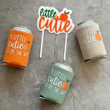 Load image into Gallery viewer, Little Cutie Acrylic Cake Topper - A Little Cutie is On The Way Baby Shower

