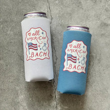 Load image into Gallery viewer, All American Bach Bachelorette Party Slim Can Coolers 4th of July

