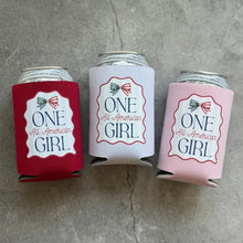 Load image into Gallery viewer, ONE All American Girl First Birthday Can Coolers
