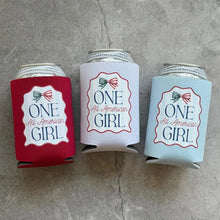Load image into Gallery viewer, ONE All American Girl First Birthday Can Coolers
