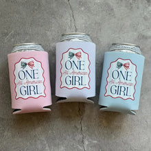 Load image into Gallery viewer, ONE All American Girl First Birthday Can Coolers
