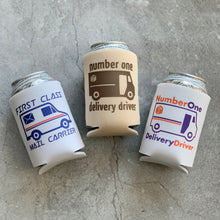 Load image into Gallery viewer, White &amp; Blue Number One Delivery Driver Can Cooler
