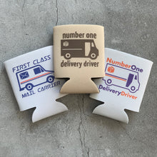 Load image into Gallery viewer, White &amp; Blue Number One Delivery Driver Can Cooler
