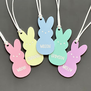Pastel Acrylic Personalized Easter Basket Tags or Keychains