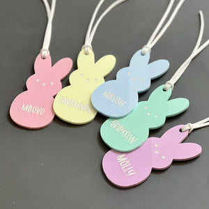 Pastel Acrylic Personalized Easter Basket Tags or Keychains