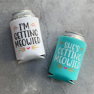 Getting Meowied Bachelorette Party Can Coolers