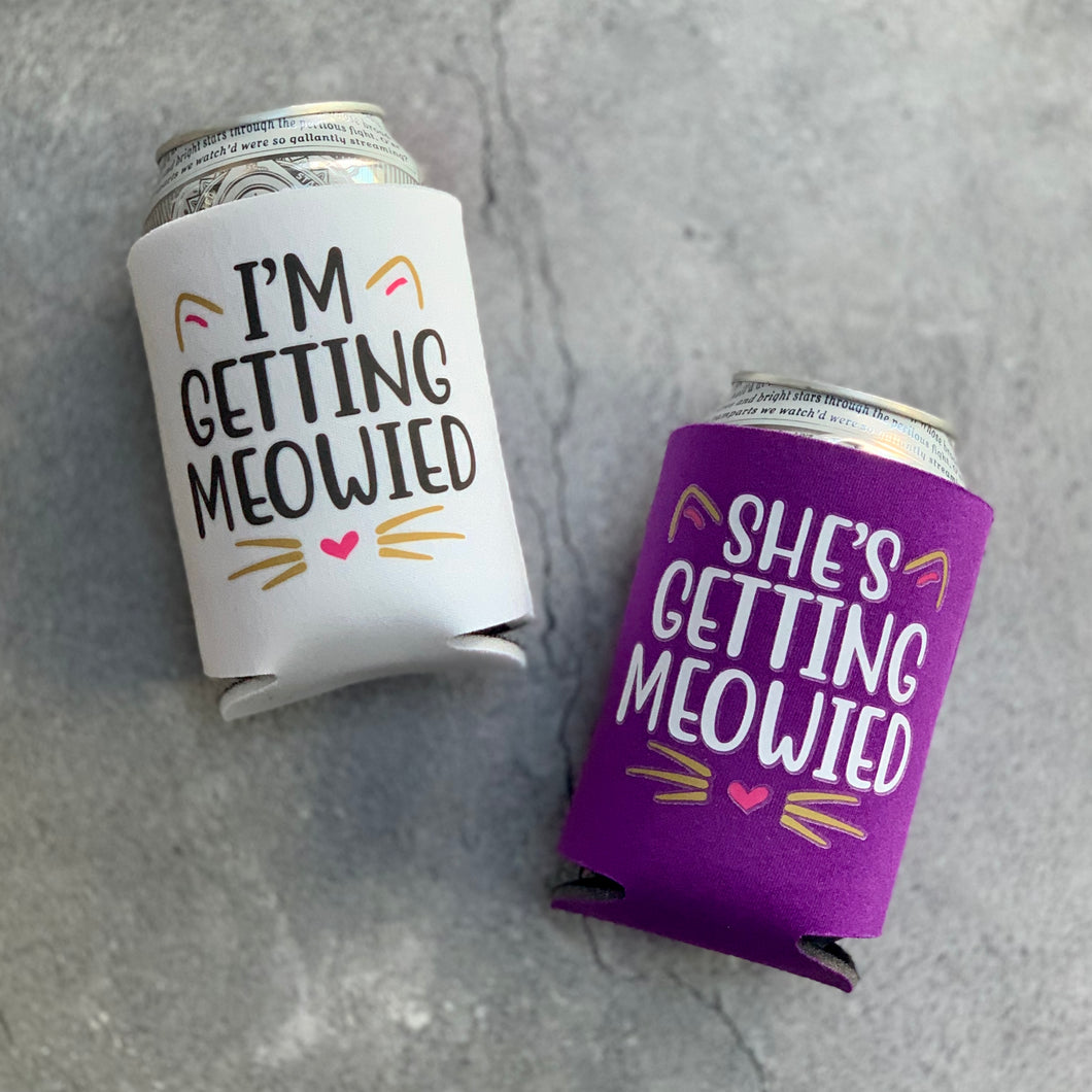 Getting Meowied Bachelorette Party Can Coolers