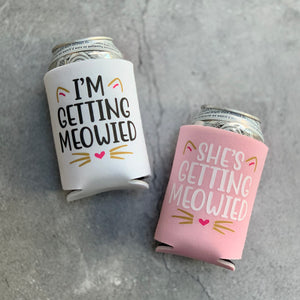Getting Meowied Bachelorette Party Can Coolers