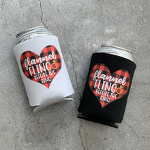Load image into Gallery viewer, Flannel Fling Before the Ring Bachelorette Party Beer Can Coolers
