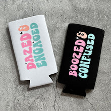 Load image into Gallery viewer, Dazed and Engaged &amp; Boozed and Confused Bachelorette Slim Seltzer Can Coolers
