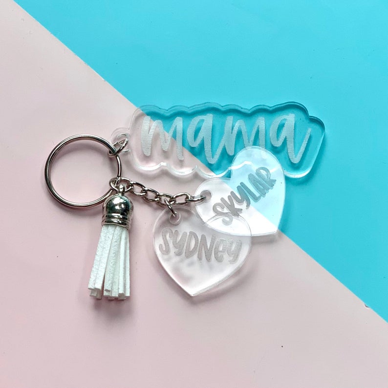 Boy Mom Keychain Girl Mom Keychain Acrylic Keychains Keychain Gifts 