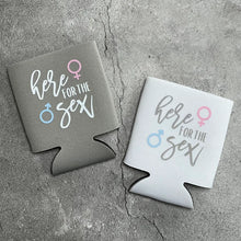 Load image into Gallery viewer, Here for the Sex Gender Reveal Party Favor Can Coolers
