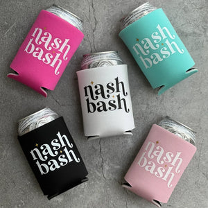 Nashville Nash Bash Bridal Party, Bachelorette Party or Girls Trip Beer Can Coolers