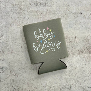 A Baby is Brewing Baby Shower Can Coolers