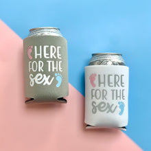 Load image into Gallery viewer, Here for the Sex Gender Reveal Party Favor Can Coolers
