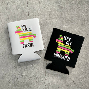 My Final Fiesta Let's Get Smashed Bachelorette Party Can Coolers
