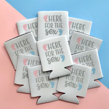 Load image into Gallery viewer, Here for the Sex Gender Reveal Party Favor Can Coolers
