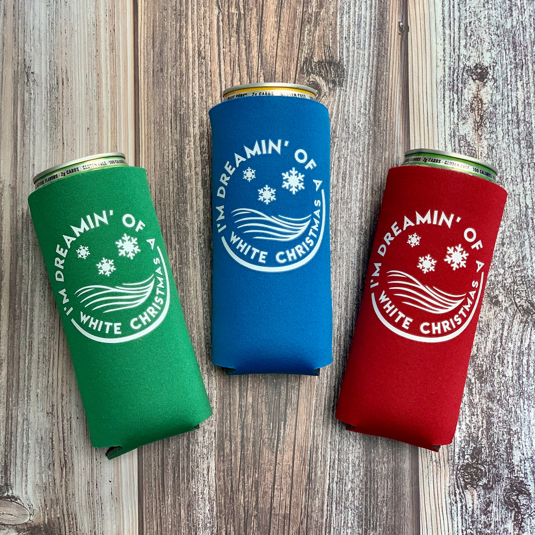 I'm Dreamin' of a White Christmas Party Favor Slim Can Coolers