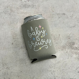 A Baby is Brewing Baby Shower Can Coolers