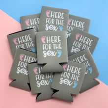 Load image into Gallery viewer, Here for the Sex Gender Reveal Party Favor Can Coolers
