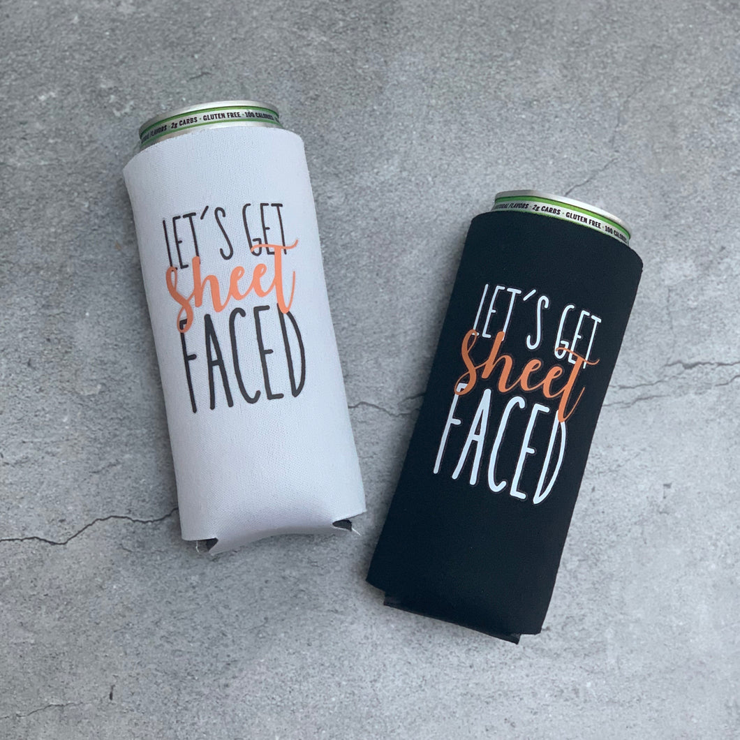 Let’s Get Sheet Faced Halloween Slim Can Cooler